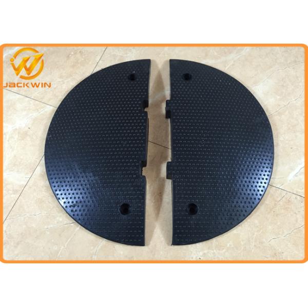 Heavy Duty Traffic Car Parking Stopper Rubber Yellow and Black 500 * 600 * 50 mm