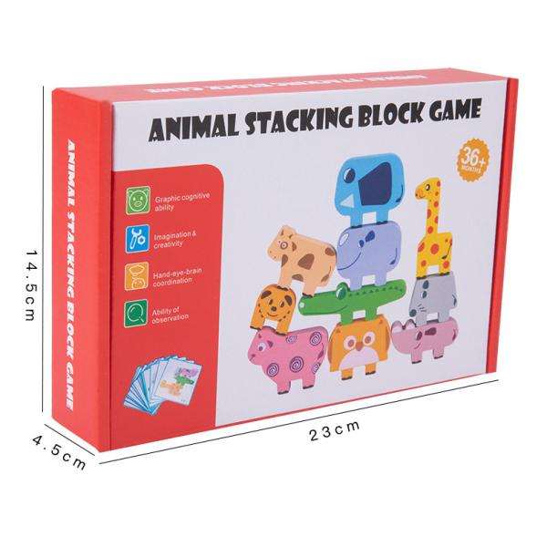 CPC Wooden Block Puzzle Toys Animal Music Balance Folding Height