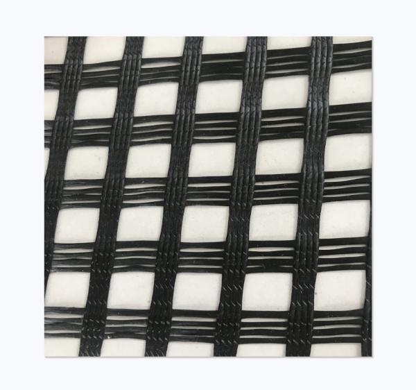 Creep Resistant Polyester Geogrid Geosynthetic Material In Soft Foundation 50-100m Length
