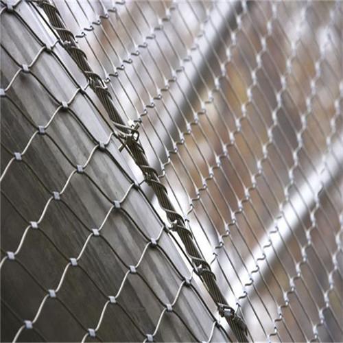 Zoo Stainless Steel Rope Mesh , Stainless Steel Wire Rope Ferrule Mesh
