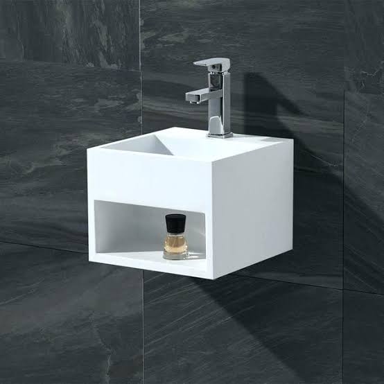 Bathroom 325*325*250mm Compact Wall Mount Sink