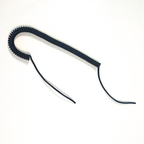 Universal Black Plastic PU Covered Spring Coil Tool Tether Lanyard