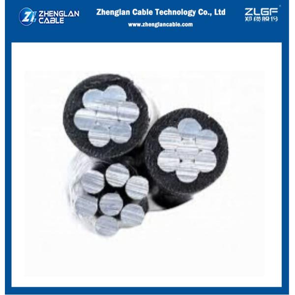 Overhead Insulated Cable ABC 0.6/1KV AAC/XLPE+ACSR 2X6AWG+1X6AWG Triplex Type Aluminum Conductors