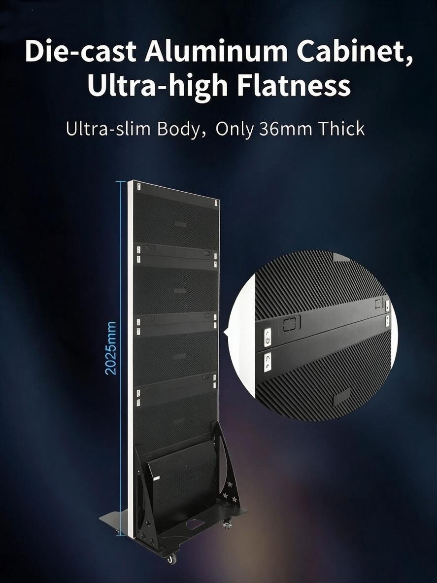 COB LED Advertising Display Floor Stand Waterproof LED Screen Poster