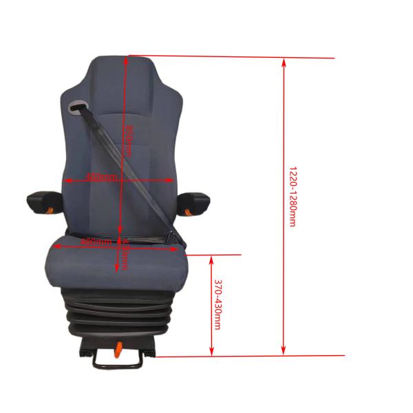 Customizable Air Suspension Truck Seats Leather Air Ride Driver Seat