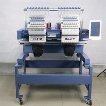 WONYO 2 Head Computerized Apparel Textile Cap Flat Embroidery Machine