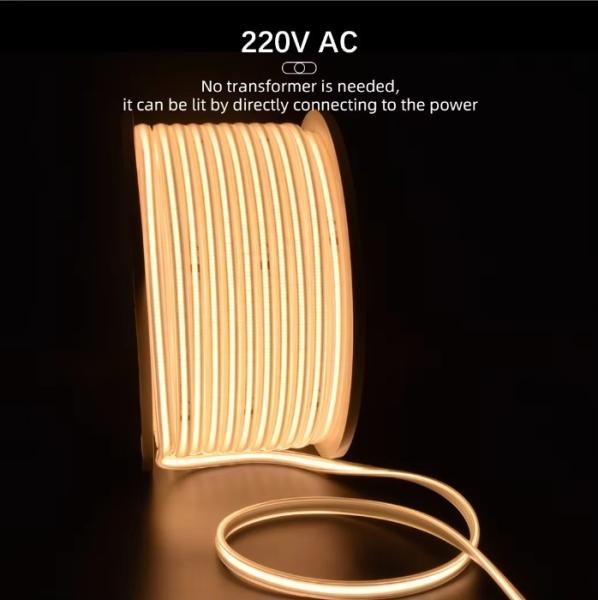 288leds high voltage 110V 220V flexible COB led strip light 2700K 3000K 4000K 6000K