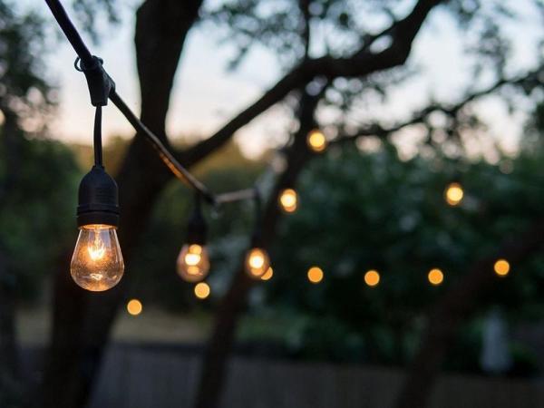 20 Bulbs Battery LED 120V String Light Balls For Outside Garden Patio Party IP65
