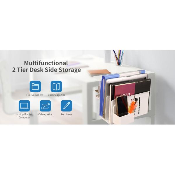 Convenient Laptop Holder for Desk Organizer No Drill Under Desk Drawer Clamp on Shelf