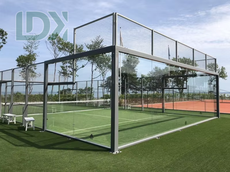 High Stability Covered Padel Court With Roof Resistance Level 13 Typhoons