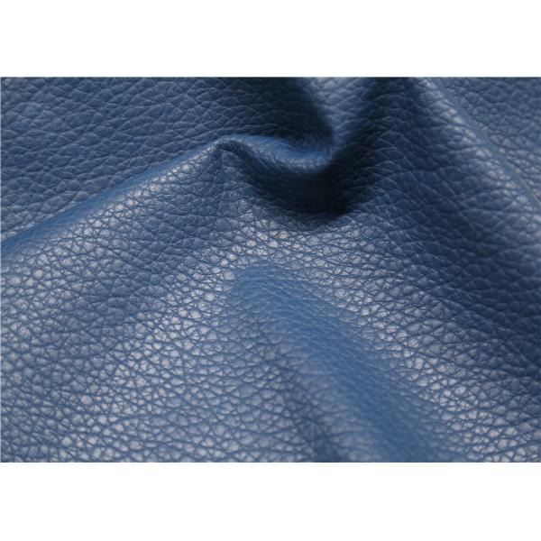 0.7 Mm Blue PU Synthetic Leather Viscose Backing Fabric For Garment / Sofa