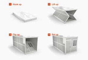 Weather Resistance Comfort Folding Container Houses Modern Style Q235 Q355