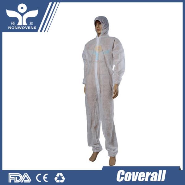 Polypropylene Disposable Protective Wear , OEM Non Woven Coverall Disposable