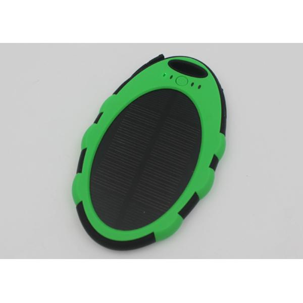 5000 mAh Oval Shape Solar Mobile Usb Power Bank Battery Pack For Travel