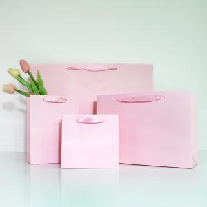 Thickened Pure Light Pink And White Cardboard Bag Clothing Packaging Bag Gift Handbag Souvenir Bag