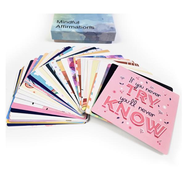10*10cm personnalisé cartes inspirantes pour l'amour de soi Impression en vrac cartes de voeux
