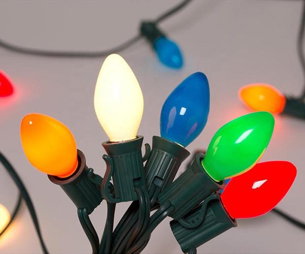 25ft Multi Color  Christmas Lights C7 Ip44 For Holiday Party Wedding