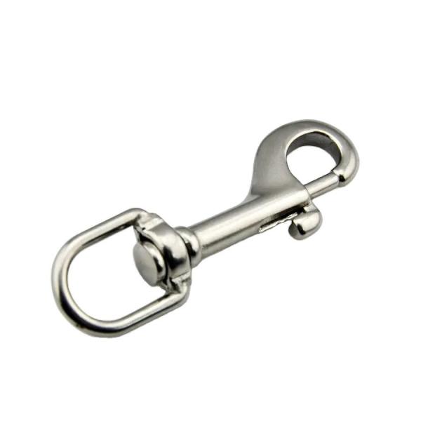 Electrolytic Treatment Finish AISI 304 AISI 316 SS304 SS316 Double Eye Double Ends Swivel Snap Hook for Automotive Industry
