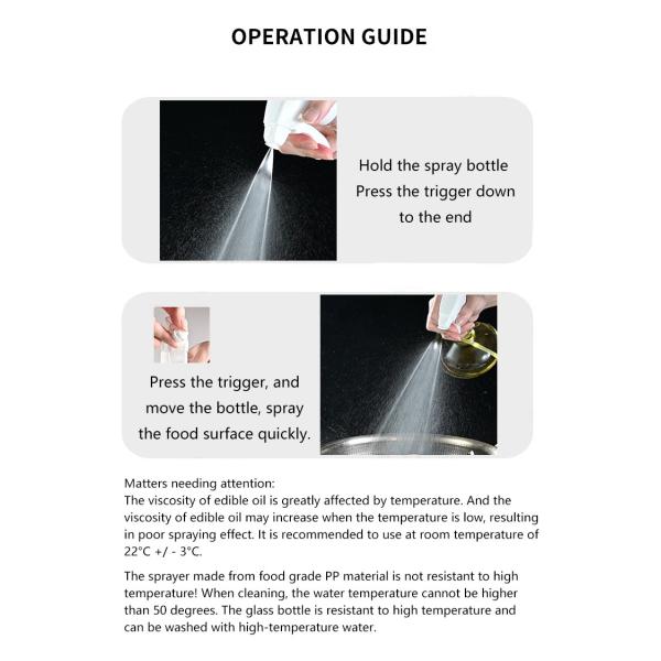 Господин бутылки брызг распределителя пищевого масла 8 Oz Refillable стеклянный