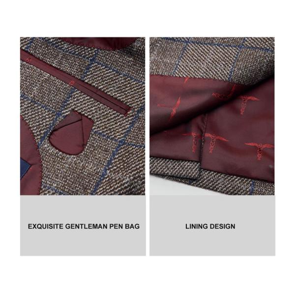 Customized Designs Single Breasted Two Buttons Wool and Silk Suit for Men's Wedding