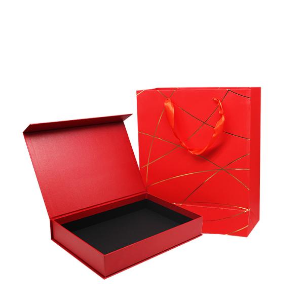 Custom Order Luxury Black Magnetic Jewelry Box Packaging with Foldable Design and Logo