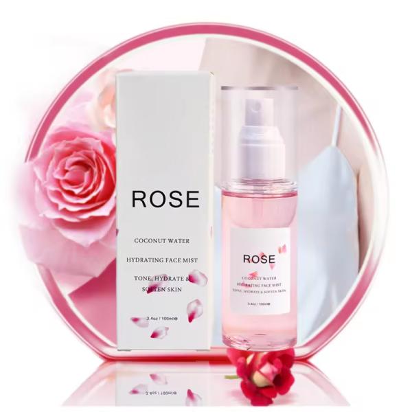 Facial Skin Brighten Rose Water Toner Moisturizing Whitening Hydrating Toner For Dry Skin
