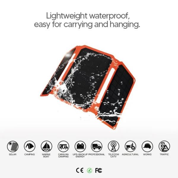 Mini Small Solar Panel 15W Outdoor Waterproof Portable Folded Sola Panels