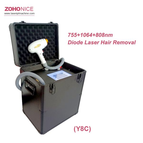 Portable Painless Diode Hair Removal Machine 755nm 1064nm 808nm Permanent