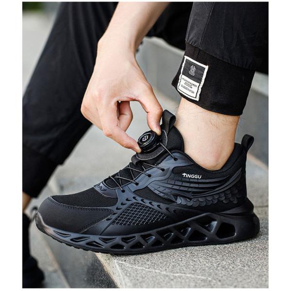 TPU+Microfiber+Flying Knit Industrial Safety Shoes with EVA Sole and Kevlar Mid Sole