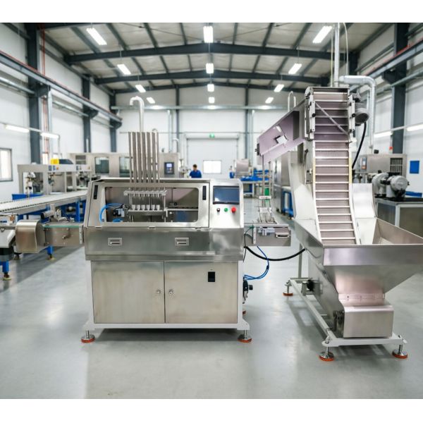 3 Cavities Cap Liner Insertion Machine With 0.37KW Total Power And Stainless Steel Finish