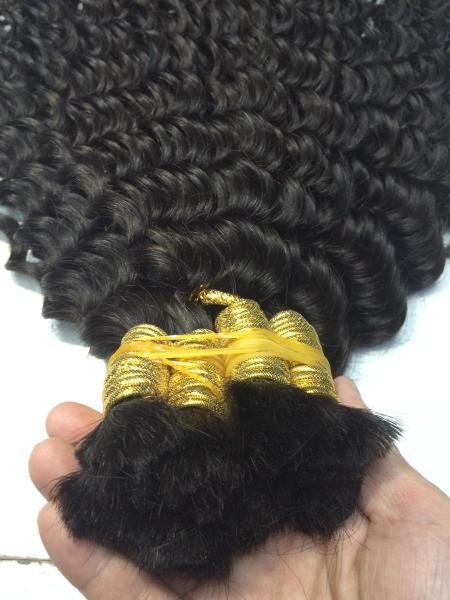 Free Shipping Natural Color Curly Wave Bulk Hair 10A Grades 100% Brazilian Hair For Braiding From 10inch to 30inches