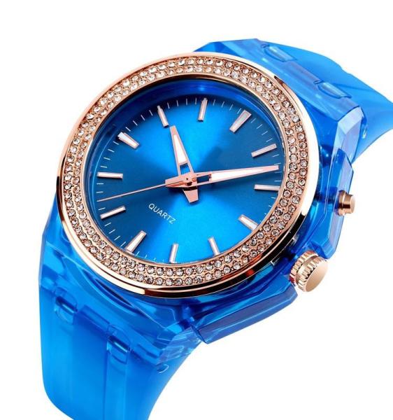 Cyber Celebrity Bracelet 1553 LED Women Watch Transparent Strap Relojes De Mujer Jewel