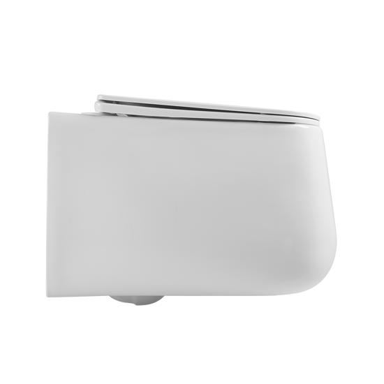 First Process Matt Black Rimless Wall Hung Toilet Ceramic Porcelain Wall Mounted Toilet for Bathroom