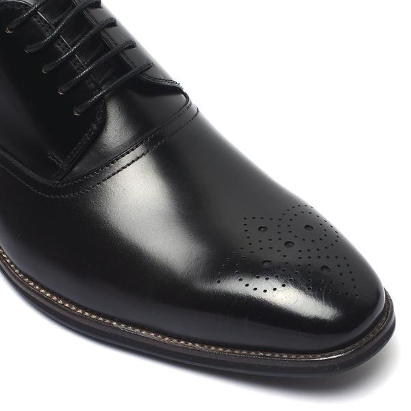 Black Lace Up Mens Genuine Leather Dress Shoes