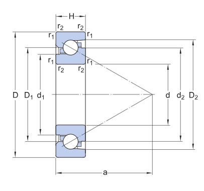 BSD2047CGA Ultra-precision Unidirectional Angular Contact Thrust Ball Bearings For Lead Screw Drive