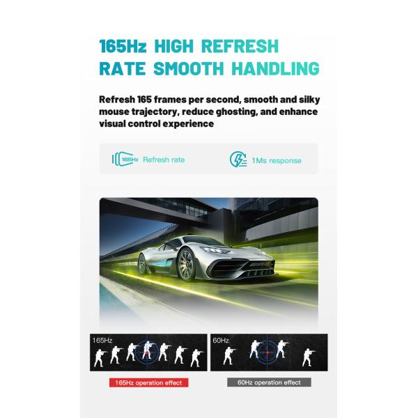 Resolución 4K 27 pulgadas LED PC de juegos Monitor de altura ajustable Bracket 165Hz tasa de actualización