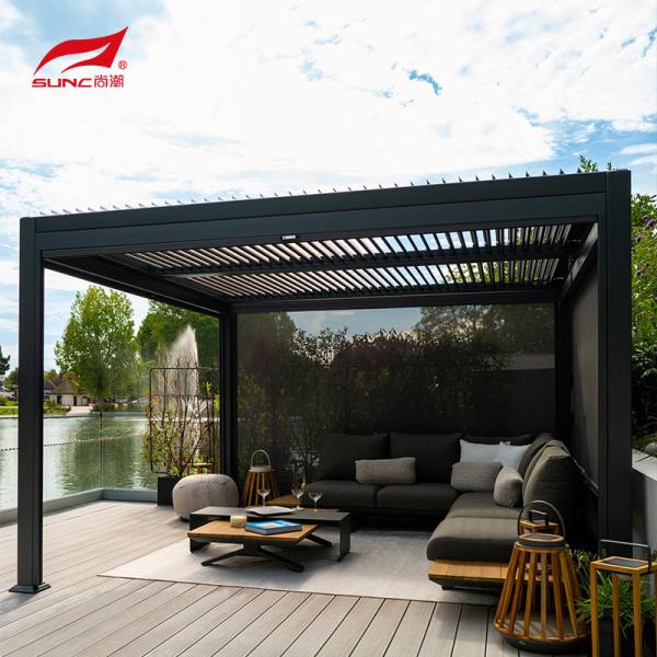 12 X 20 pergola en aluminium extérieure motorisée imperméable avec le toit réglable