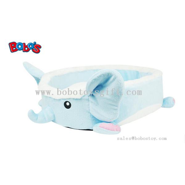 Lovely Plush Cartoon Blue Elephant Shape Pet Bed for Puppy Cat Dog