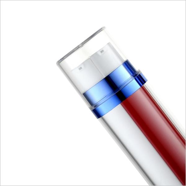 Dual Chamber Double Cosmetic Lotion Pump Bottle Two Sided With Clear Cap