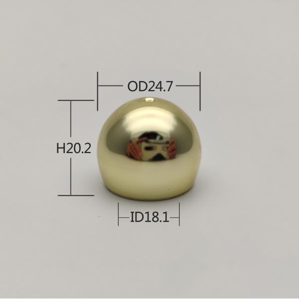 Golden 20mm Height Screw On Bottle Caps For Nail Polish Bottle