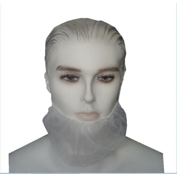 White Cleanroom Beard Covers , Elastic Surgical Beard Covers Disposable