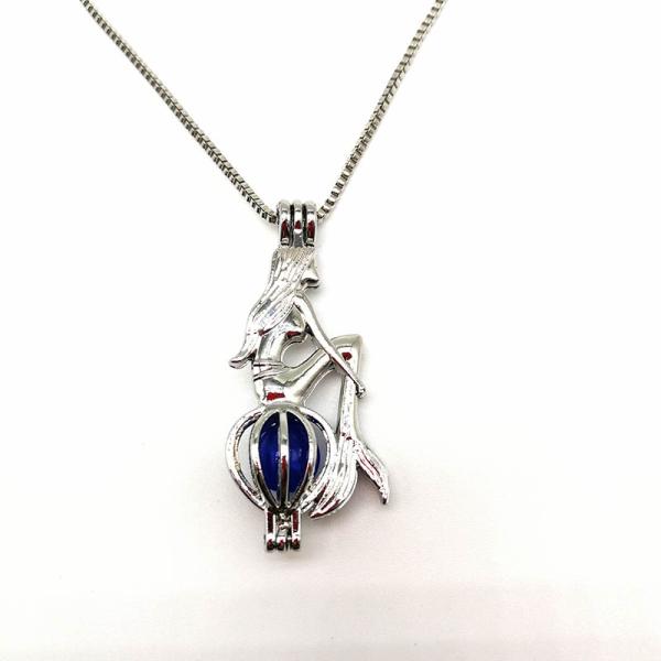 Silver Plated Creative Mermaid Fashion Jewelry Making Pearl Necklace Set