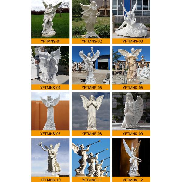 Outdoor European Life Size Marble Statue Goddess Victory Angel Sculpture for Sale