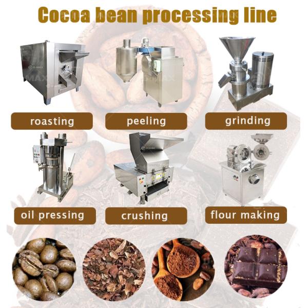 Stainless Steel Cocoa Bean Processing Line for Cacao Powder Manufacturing Machine
