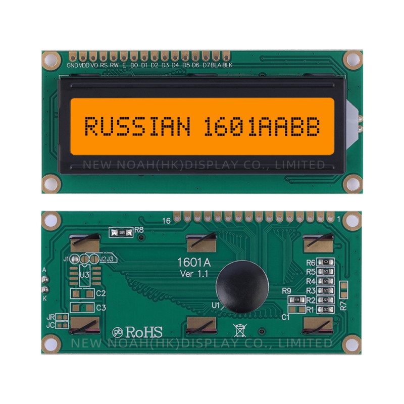 Russian Gray Film 1601A Liquid Crystal Display 16X1 80X36X11Mm 16*1 Monochrome Screen