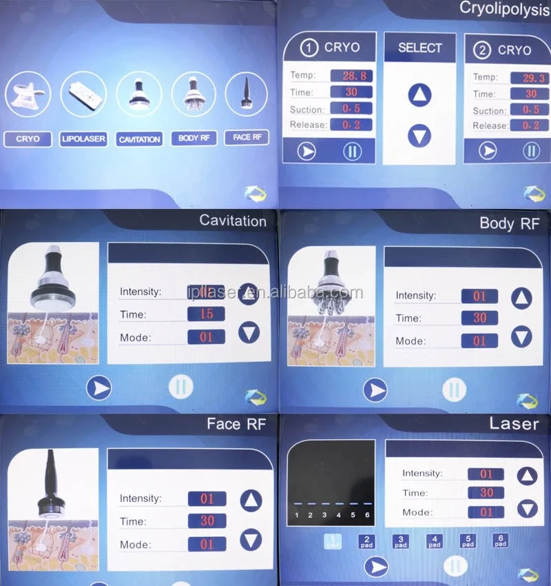 Multifunction Cryo Cavitation Rf weight loss Cool Body Sculpting Cryolipolysis Fat Freezing Slimming Machine