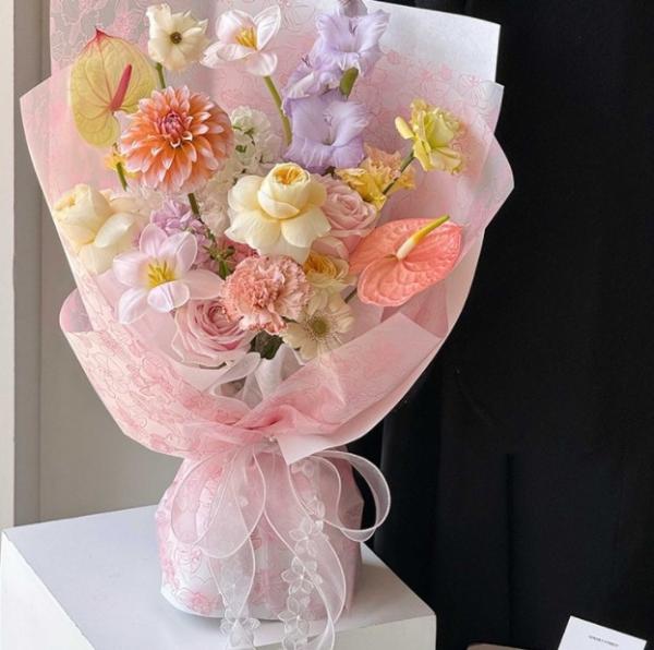 Mother's Day Phalaenopsis Matte Flower Wrapping Paper Fashionable and Waterproof Floral Art Materials