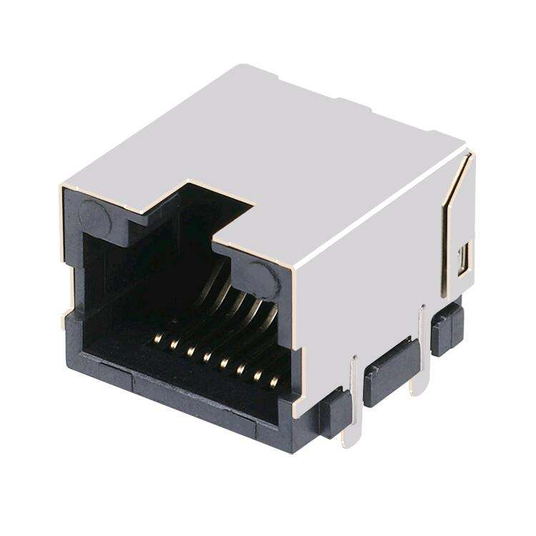 Angle Right Telephone Connector Unshielded 8P8C SMD RJ45 Modular Jack