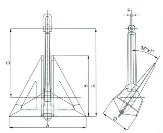 5000kg 6000kg 7000kg 8000kg 9000kg Marine HHP Anchor Delta Anchor