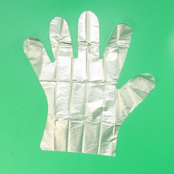 Disposable Plastic Gloves Powder Free Clear Polyethylene For Cleaning , Hair Coloring